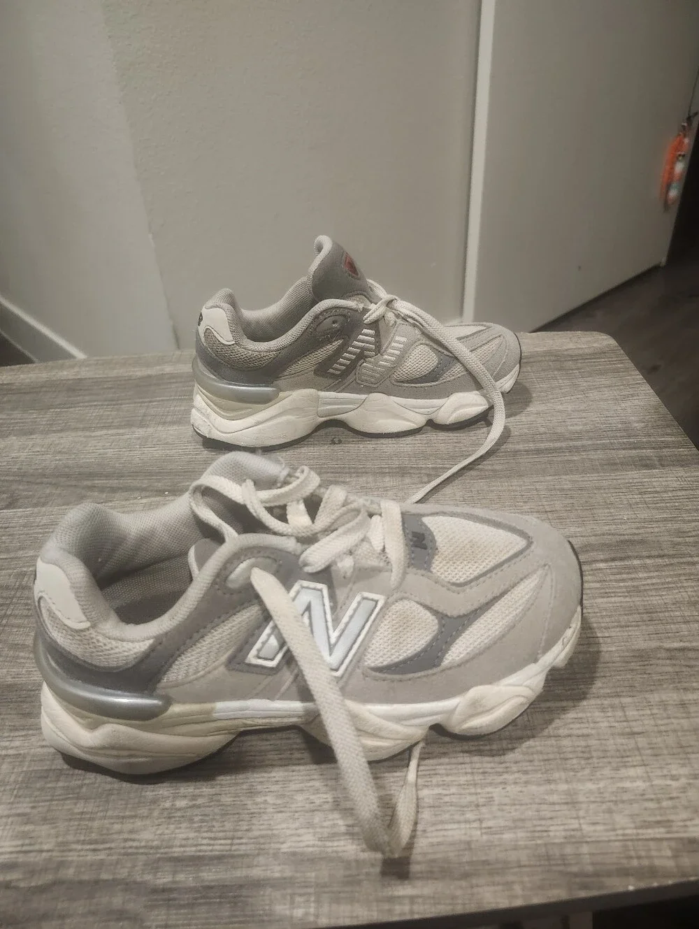New Balance 9060 Little Kids' Shoes Grey/White PC9060-GY Size 1.5Y